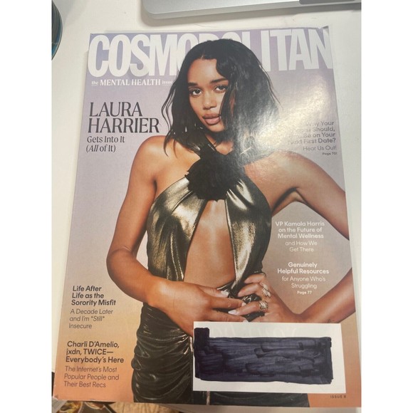 Cosmopolitan Magazine Laura Harrier 2022 Issue 6 Vol 271 The Mental Health Issue - Picture 1 of 1